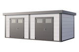 Telluria Gerätehaus Modell Duo Weiß freigestellt